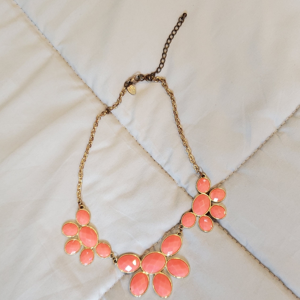 Coral statement necklace